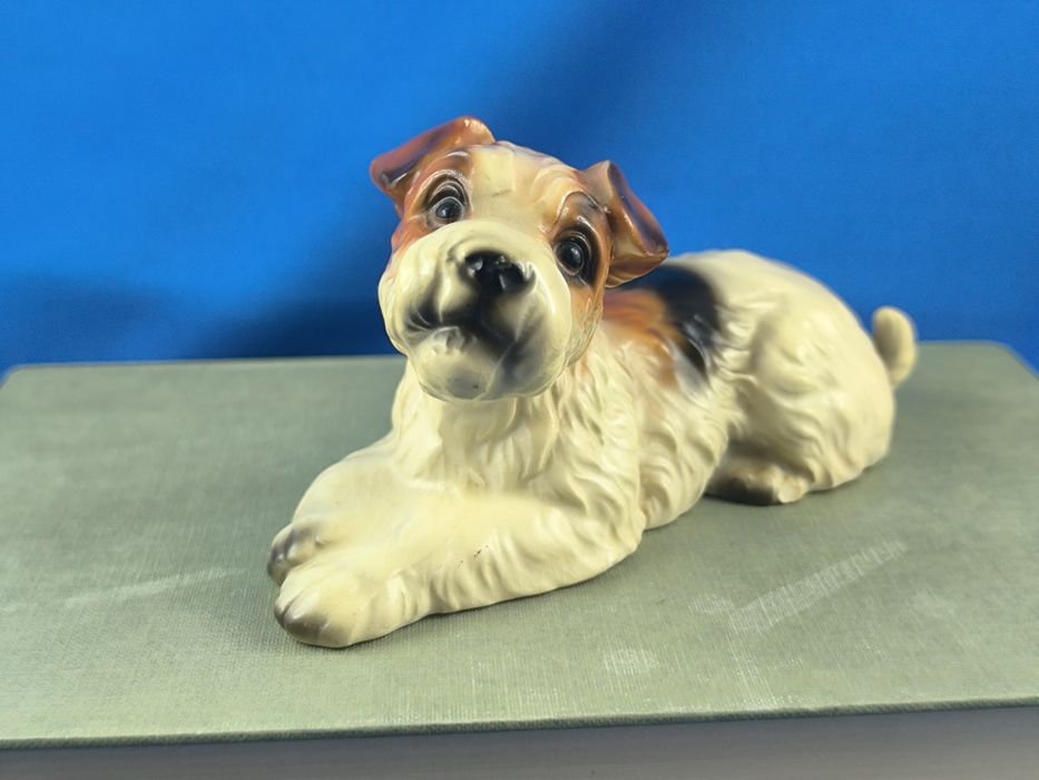 Terrier Japonia #porcelana #ceramika #pies