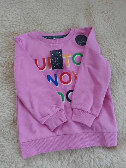 Różowa bluza z napisem roz. 98 George NOWA