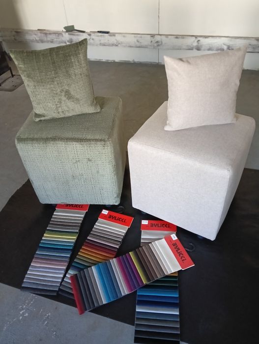 Pufa tapicerowana z poduszką w kpl na zamówienie!