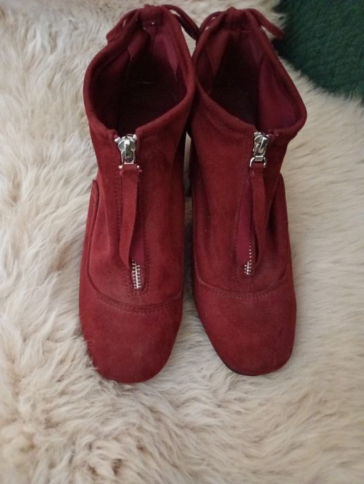 Botki bordowe rozmiar 38