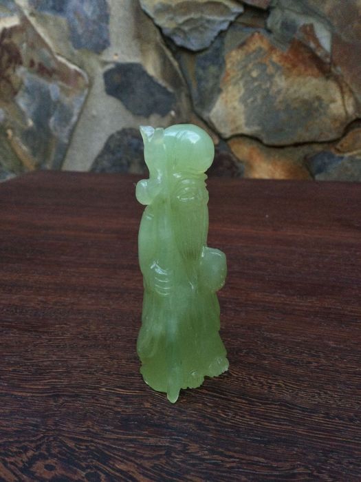 Buda Jade Imperial Divindade Chinesa Séc XIX China 8,5 cm