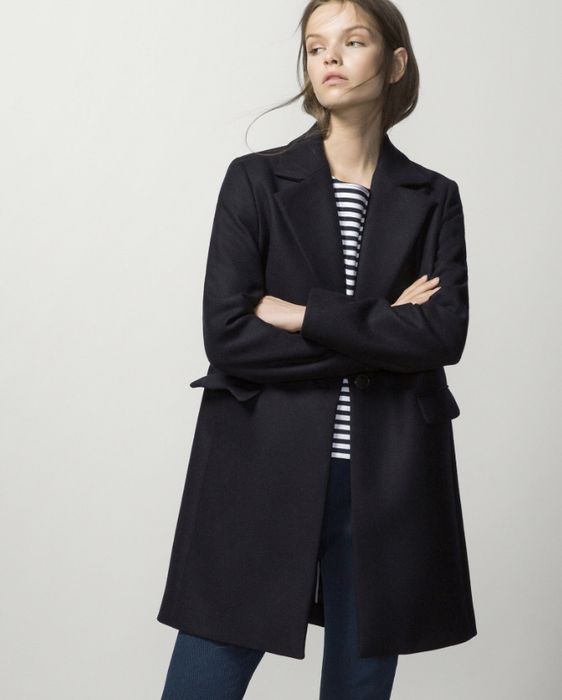 Plaszcz granatowy Massimo Dutti M/L