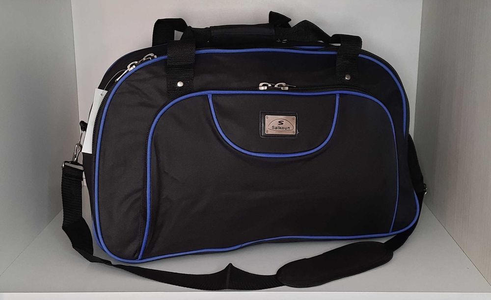 Сумка спортивная, дорожная чёрная 55 см.