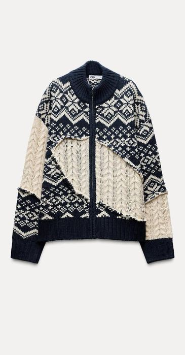 Кардиган Zara на блискавці в лижному стилі