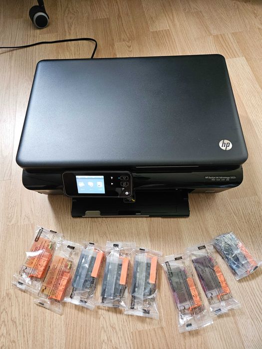 [USZKODZONA] Drukarka HP Deskjet 5525 + zestaw tuszów