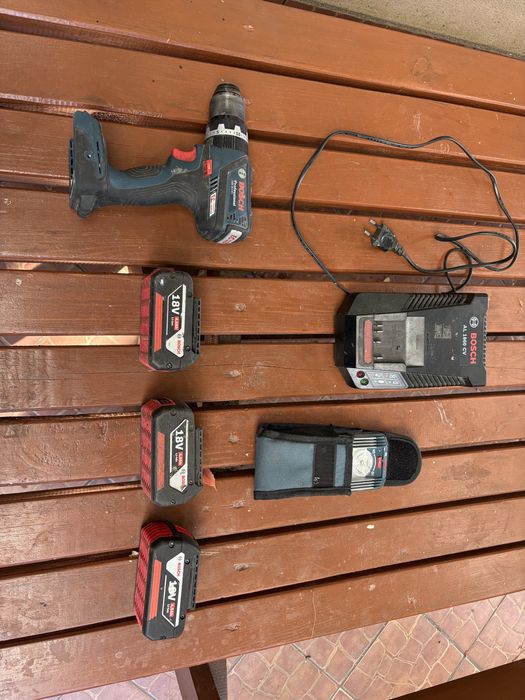 Bosch Professional GSB 18 V-EC 18V + 3 akumulatory 4Ah + ładowarka