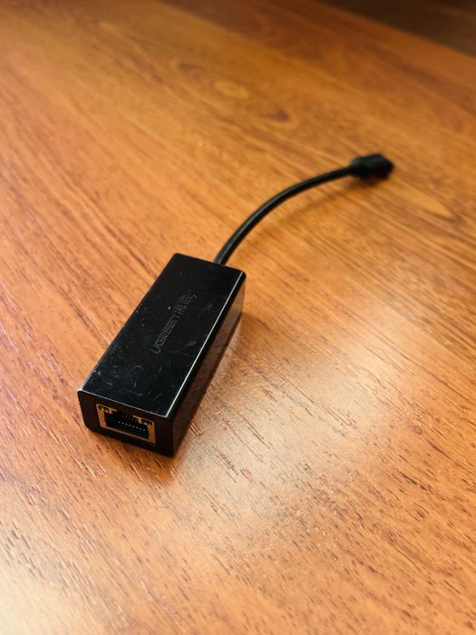 Adapter USB-C na Ethernet RJ45 czarny firmy