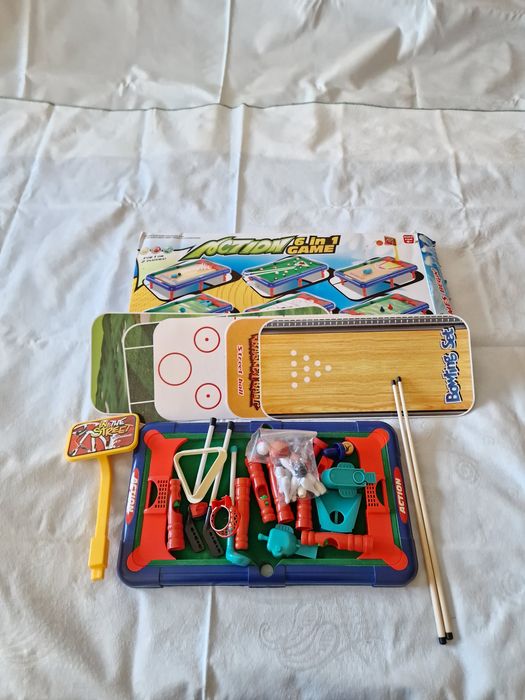 Mini tabuleiro de jogos 6 em 1