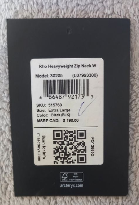 Термокофта Arc'teryx Rho Heavyweight Zip Neck (W) | Фліс Артерікс