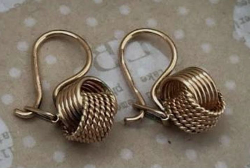 Серьги "узелок" 583 пробы