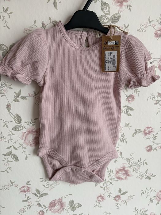 liliowe body z krótkim rękawem newbie
