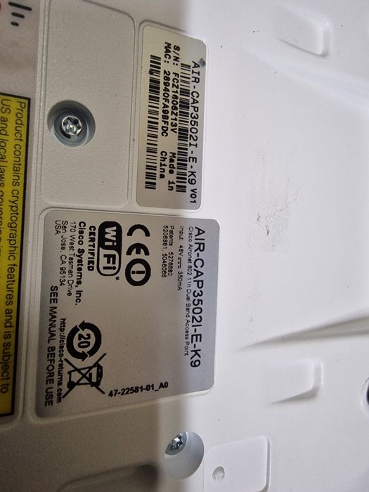 Cisco Aironet AIR-CAP3502I-E-K9 профессиональная точка