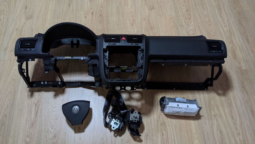 Conjunto Kit Airbags Tablier Volkswagen VW Golf 5 Original