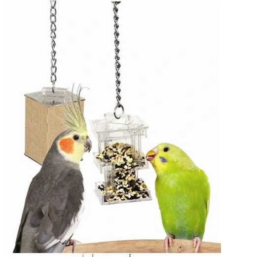 Karmiące pudełko zabawka do zerowania dla papug