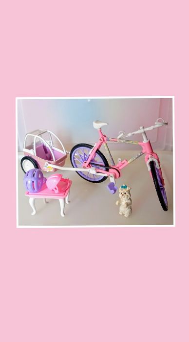 Boneca Barbie e Kelly passeio de bicicleta 1997.