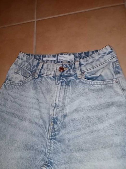 Calças de ganga senhora 34, BERSHKA, como NOVAS