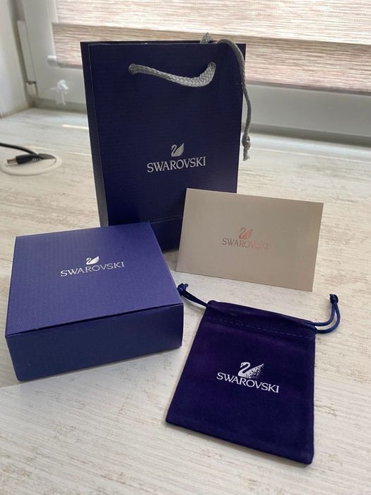 Naszyjnik Swarovski  niebieski łabędź