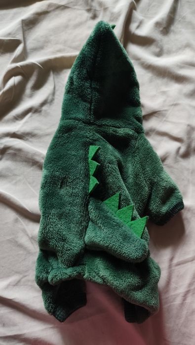 Костюм для тварин собаки кошения дракон динозавр зелёный новый рік