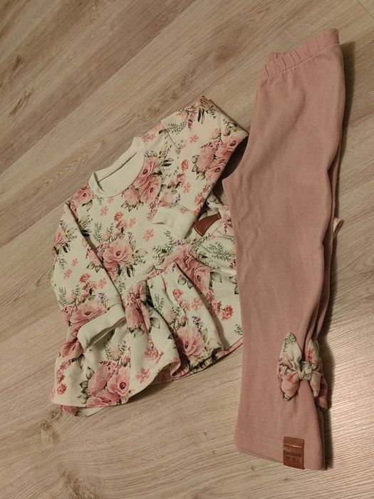 Kwiatowy Komplecik bluzka i leginsy