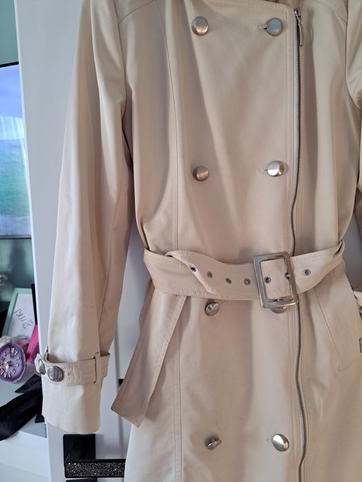 Płaszcz trencz prochowiec damski M