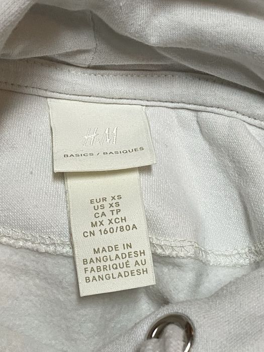 Biała bluza H&M bascis typu Loose Fit. Rozmiar XS.