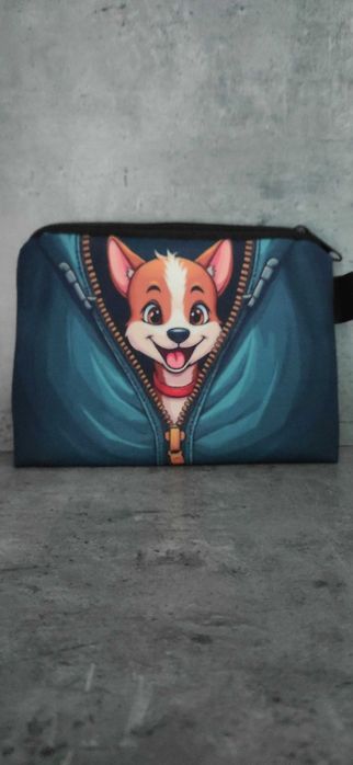 Portfelik, kosmetyczka damska z uroczym pieskiem