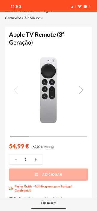 Comando apple em caixa