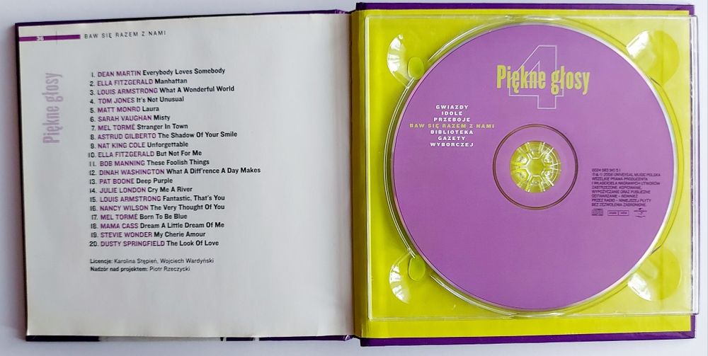 Piekne Głosy 4 2008r Stevie Wonder Astrud Gilberto Matt Monro