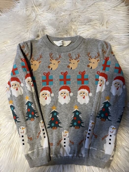 Sweterek swiateczny dla chlopca 122 128 hm