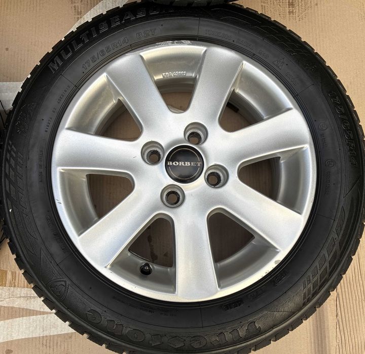 UNIKATOWE felgi aluminiowe 14 cali 4 x 100 oryginalne firmy BORBET