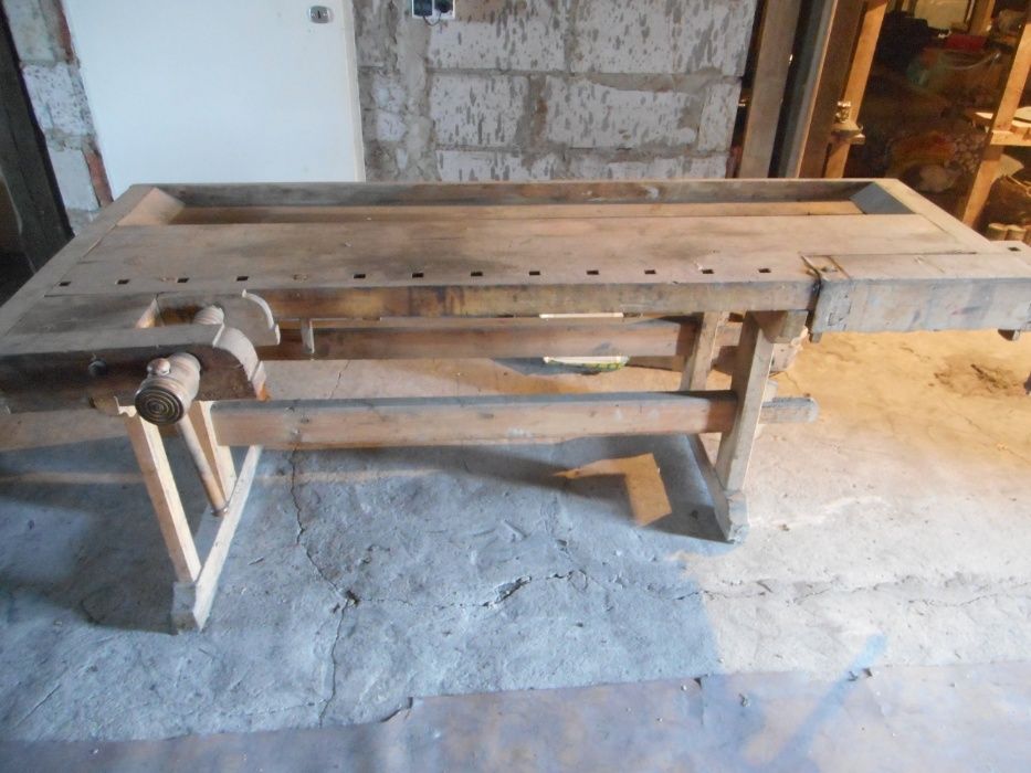 stół stolarski antyk zabytek ciesielski warsztat strugnica vintage
