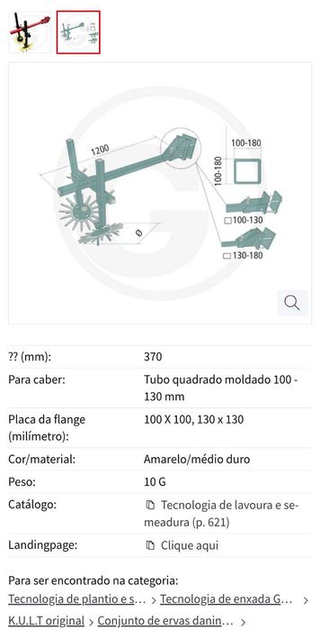 Sachador rotativo Fingerweeder -Remoção de Ervas nas Linhas -como novo
