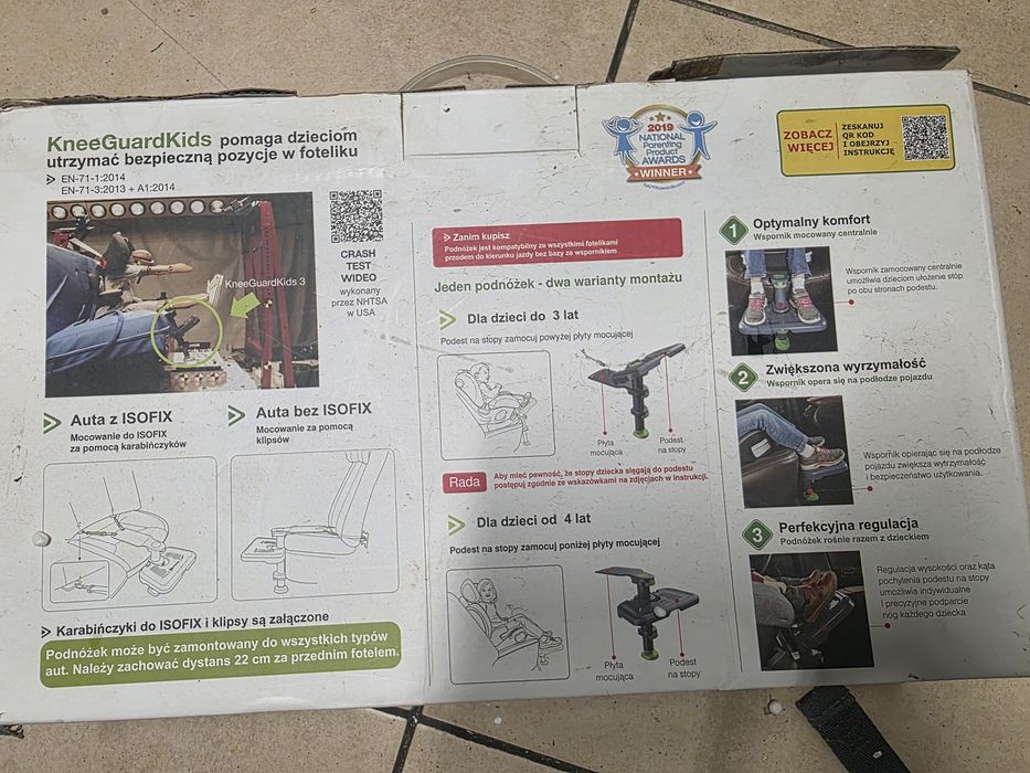 Podnóżek dla dziecka do fotelika KneeGuard