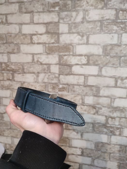 Ремень темносиний ручная работа