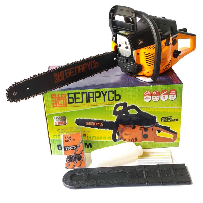 Бензопила Беларусь БП65-М (2 шины+2 цепи) +Заточной станок для цепей