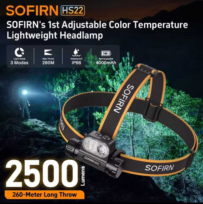 Фонарик Sofirn ST1, ST10, SK40, HS41, SR15 UV, SC13  HS22