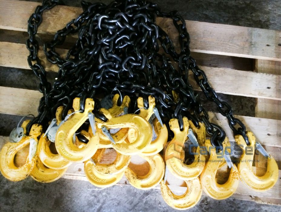 Крепежные цепи стяжные и стяжки цепные крепления груза трала. Наличие!
