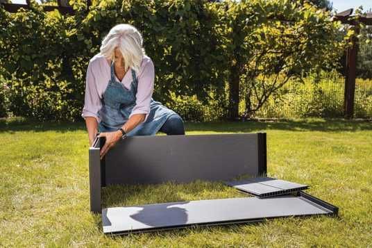 Огорожа для клумб та грядок "КЛЕН" кв. - антрацит