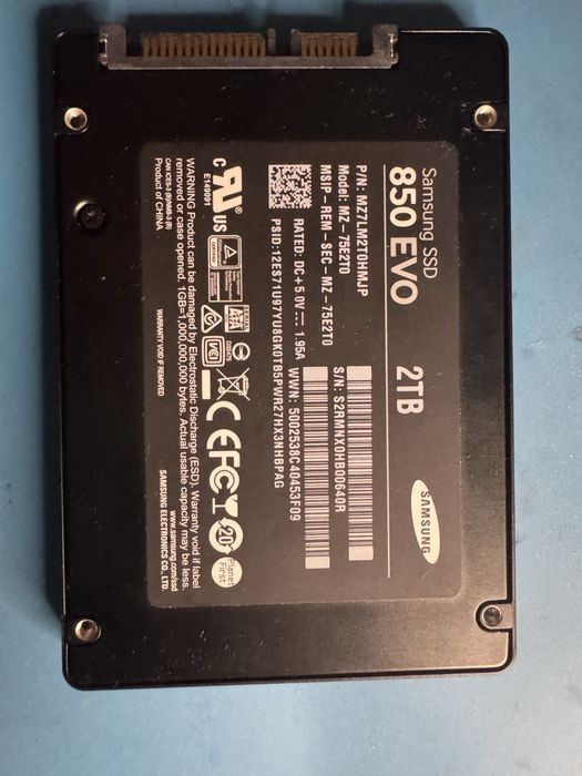Ssd sata samsung 850 evo 2tb