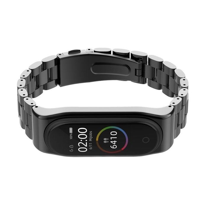 Bransoleta Stainless Do Xiaomi Mi Band 3 / 4 Czarny
