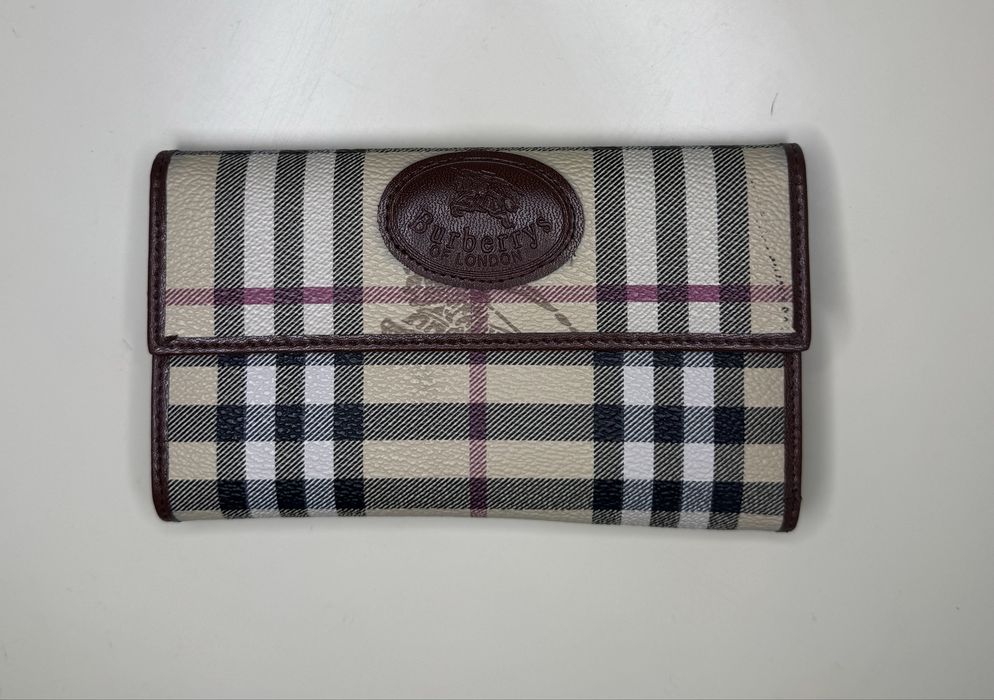 Гаманець Vintage Burberrys Nova Check Leather Wallet Оригінал
