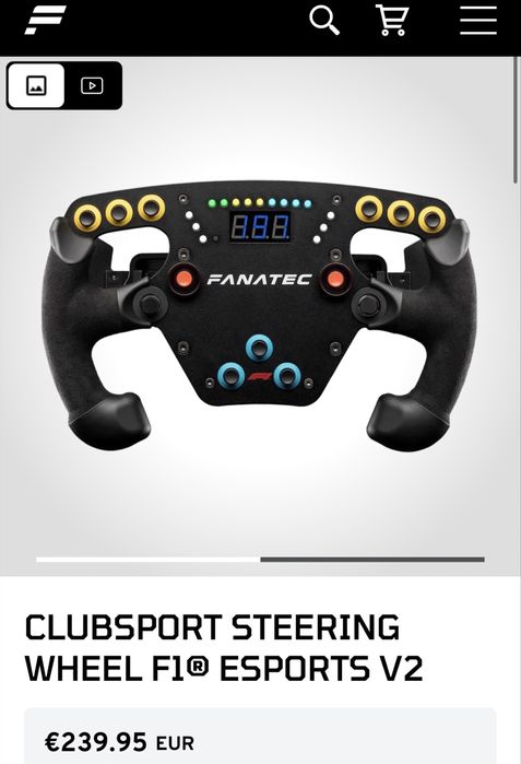 Volante Fanatec F1 QR2 (Fórmula 1) como NOVO