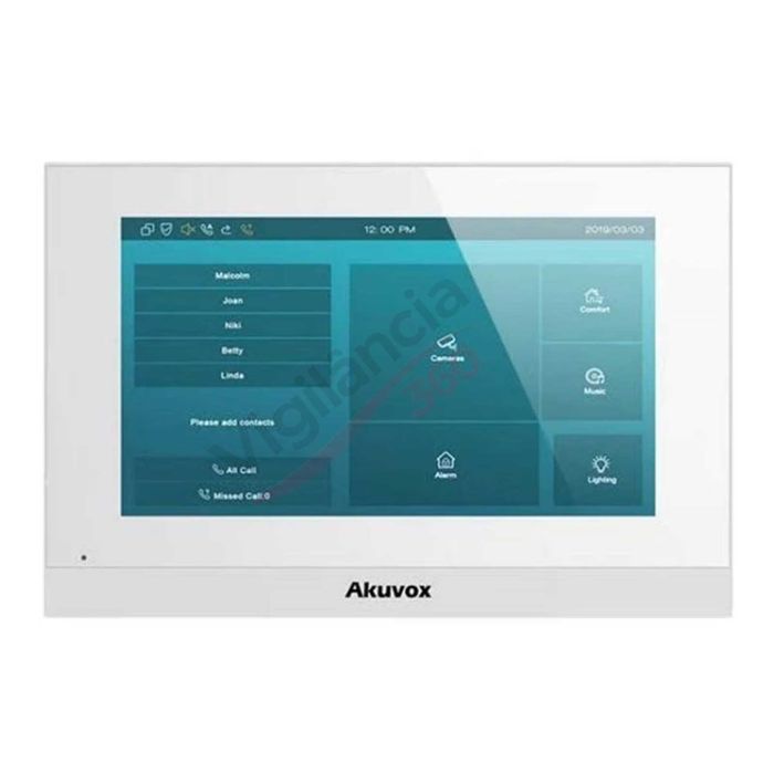 Videoporteiro IP WiFi FullHD com Monitor Touch 7” PoE NFC ONVIF - NOVO
