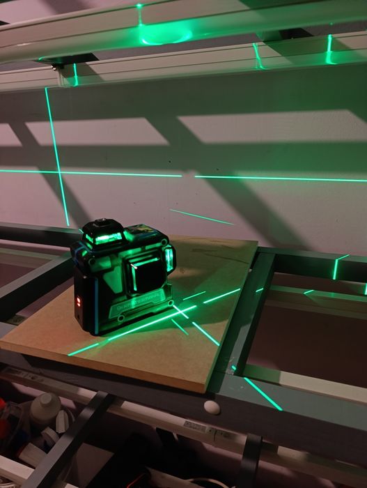 3D нивелир лазерный уровень зелёный луч