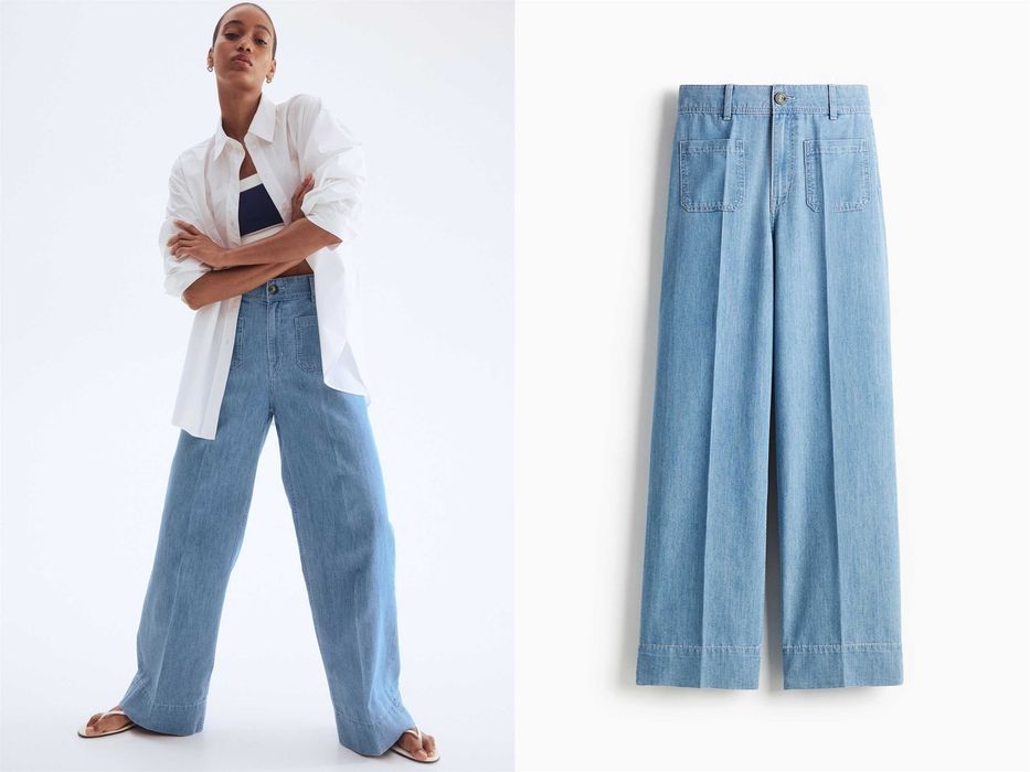 Spodnie dżinsowe Wide High 36 nowa kolekcj Bawełna niebieskie PROMOCJA