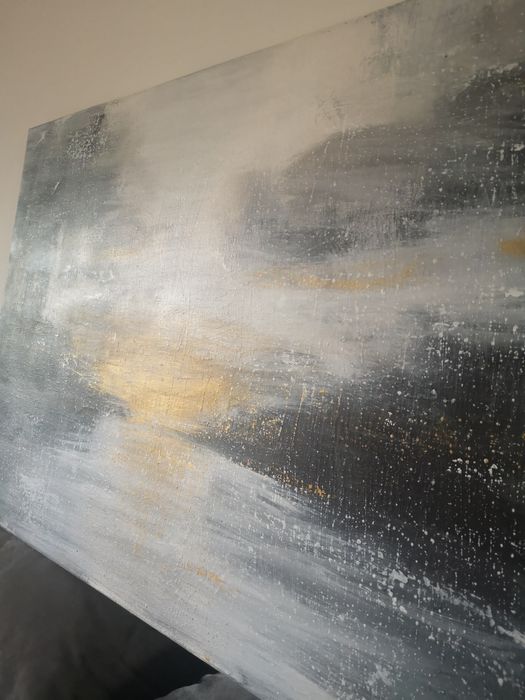 Obraz recznie malowany, abstrakcja, strukturalny