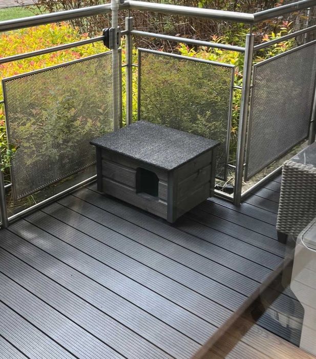 NOWA Ocieplana Buda Dla Psa i Kota Legowisko Na Zimę Drewniana