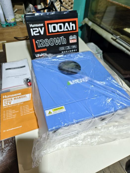 Комплект. Гібрідний інвертор EASUN 12v  + Lifepo4 200ah