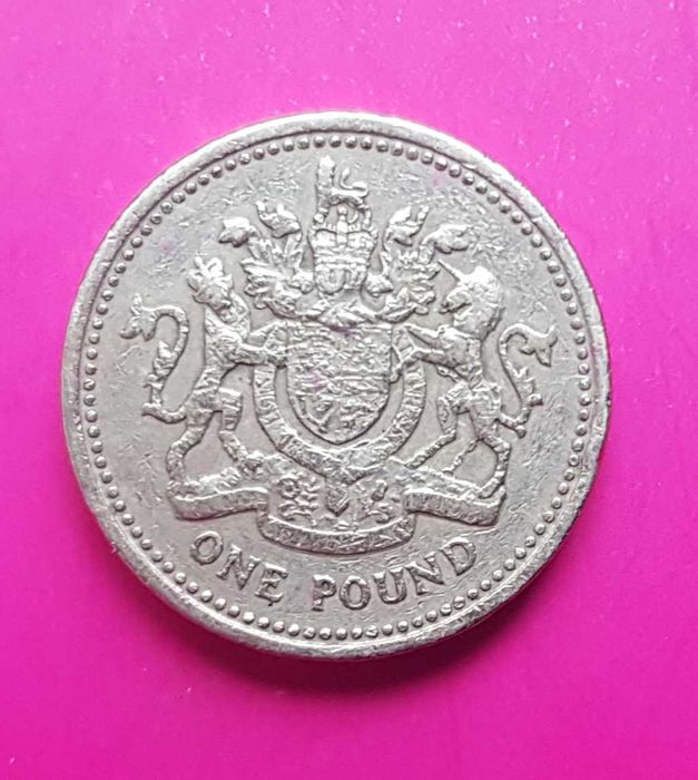 Один фунт, one pound 1983, Велика Британія  170 грн.