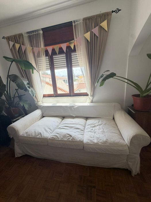 Sofá-cama IKEA Ektorp Pixbo – Branco – Inclui colchão